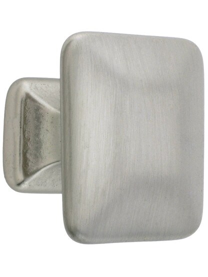 Pyramid Style Cabinet Knob - 1 1/4 inch Square in Satin Nickel.
